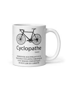 Tasse-Mug Cycliste Humour Cyclopathe Maniaque du Vélo - Idée Cadeau Personnalisé Original Papa Anniversaire Parrain 2