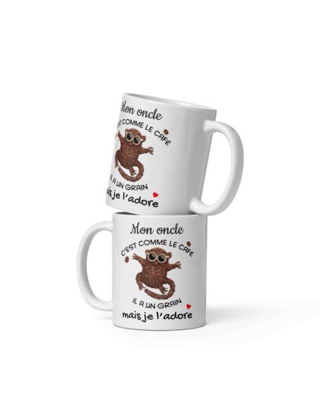Tasse Mug Cadeau Tonton - Mon Oncle c'est comme le café - Idée Original Tonton Anniversaire