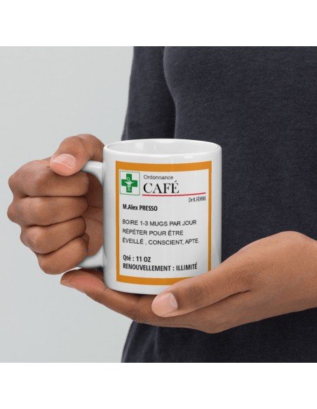 Tasse Mug Idée Cadeau Collègue Ordonnance Café Humour Amusant Bureau Entreprise