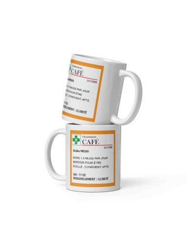 Tasse Mug Idée Cadeau Collègue Ordonnance Café Humour Amusant Bureau Entreprise