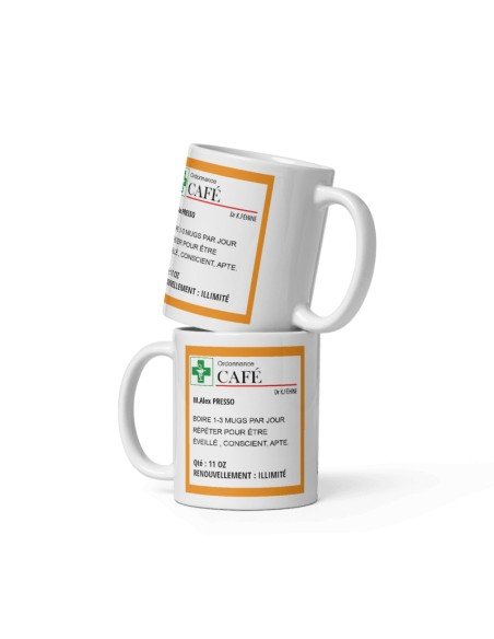 Tasse Mug Idée Cadeau Collègue Ordonnance Café Humour Amusant Bureau Entreprise