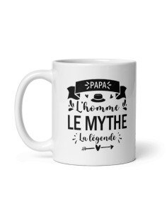 Tasse-Mug Cadeau Papa -Papa L'Homme Le Mythe La Légende - Idée Cadeau Humour Papa Original Anniversaire Fête de Pères  2