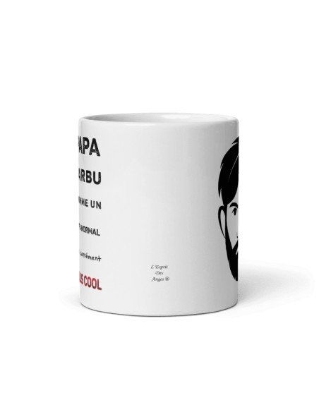 Tasse-Mug Cadeau Papa -Papa barbu Plus Cool- Idée Cadeau Humour Papa Original Anniversaire Fête de Pères 