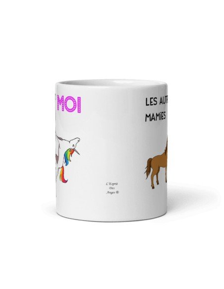 Tasse-Mug Mamie-Les autres Mamies Licorne- Idée Cadeau Mamie Original Anniversaire Fête des Grands Mères Noël 