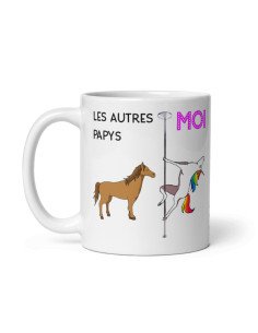 Tasse-Mug Cadeau Papy - Les autres Papys Licorne -- Idée Originale Humour Personnalisé Anniversaire Fête des Grands Pères Noël  2