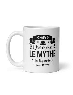 Tasse-Mug Cadeau Papy L'Homme le Mythe la Légende  Idée Originale Humour Personnalisé Anniversaire Fête des Grands Pères Noël  2