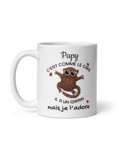 Tasse-Mug Cadeau Papy c'est comme le Café Humour Personnalisé Anniversaire Fête des Grands Pères Noël  2
