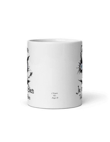 Tasse-Mug Cadeau Chat Humour - Je Vais Bien Tout va Bien - Original Amusant Marrant Rigolo Anniversaire