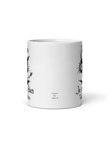 Tasse-Mug Cadeau Chat Humour - Je Vais Bien Tout va Bien - Original Amusant Marrant Rigolo Anniversaire