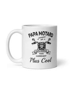 Tasse-Mug Cadeau - Papa Motard Carrément Plus Cool - Idée Cadeau Humour Papa Original Anniversaire Fête de Pères  2