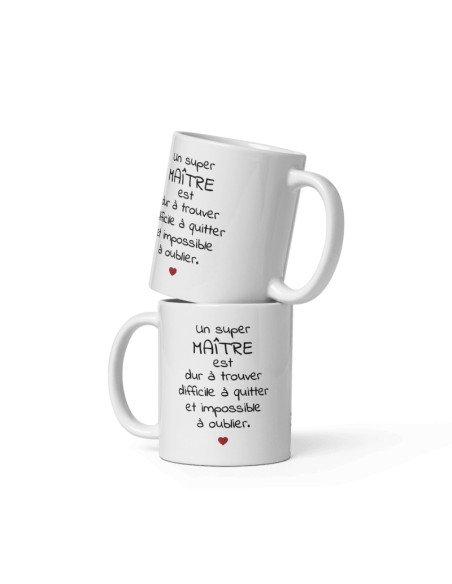 Tasse Mug Cadeau Maître École - Un Maître dur à Trouver- Idée Originale Fin Année Enseignant