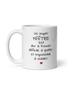 Tasse Mug Cadeau Maître École - Un Maître dur à Trouver- Idée Originale Fin Année Enseignant 2