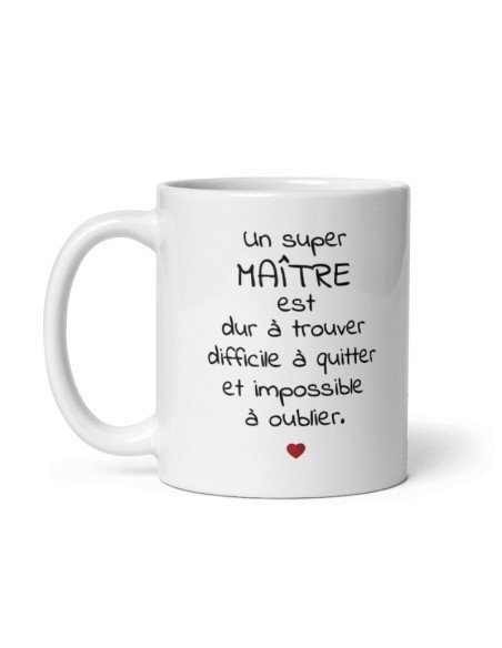 Tasse Mug Cadeau Maître École - Un Maître dur à Trouver- Idée Originale Fin Année Enseignant