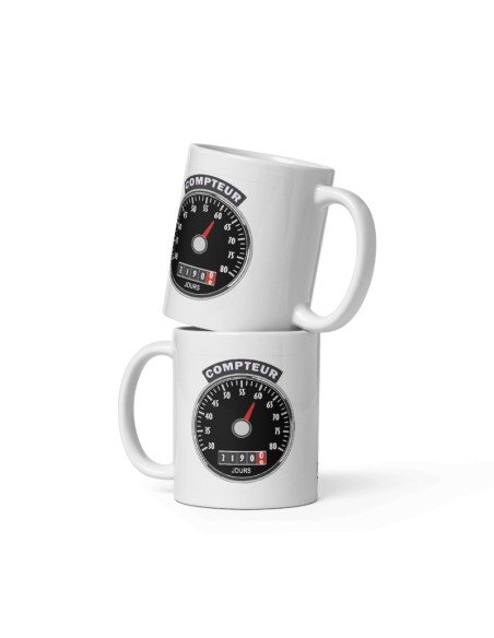 Tasse Mug Cadeau Anniversaire 60 ans Femme Homme - 60 ans au compteur - Original Personnalisé