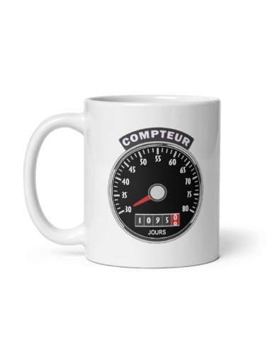 Tasse Mug Cadeau Anniversaire 30 ans Femme Homme - 30 ans au compteur - Original Personnalisé