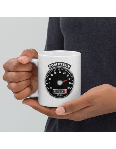 Tasse Mug Cadeau Anniversaire 70 ans Femme Homme - 70 ans au compteur - Original Personnalisé