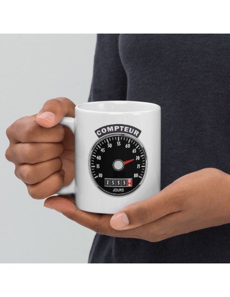 Tasse Mug Cadeau Anniversaire 70 ans Femme Homme - 70 ans au compteur - Original Personnalisé