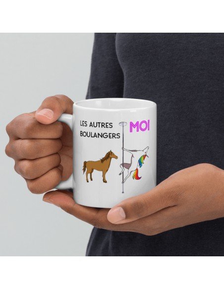 Tasse Mug Cadeau Boulanger- Meilleur Boulanger Licorne - Idée Collègue de Travail Boulangerie