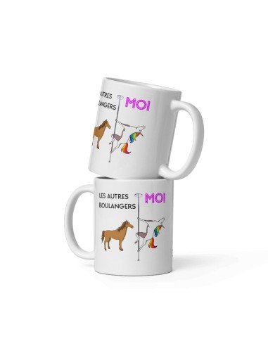 Tasse Mug Cadeau Boulanger- Meilleur Boulanger Licorne - Idée Collègue de Travail Boulangerie