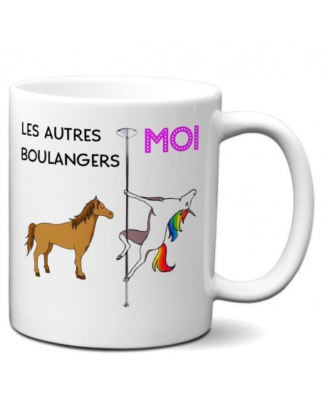 Tasse Mug Cadeau Boulanger- Meilleur Boulanger Licorne - Idée Collègue de Travail Boulangerie