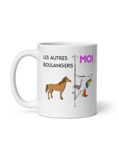 Tasse Mug Cadeau Boulanger- Meilleur Boulanger Licorne - Idée Collègue de Travail Boulangerie