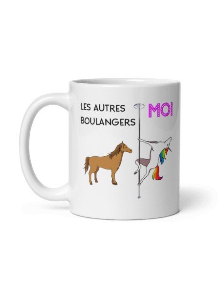 Tasse Mug Cadeau Boulanger- Meilleur Boulanger Licorne - Idée Collègue de Travail Boulangerie