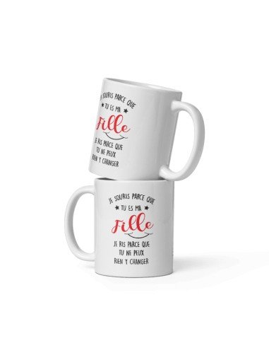 Tasse Mug Cadeau Fille Anniversaire - Je Souris Je Ris - Idée Originale Personnalisé