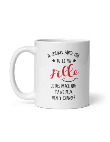 Tasse Mug Cadeau Fille Anniversaire - Je Souris Je Ris - Idée Originale Personnalisé