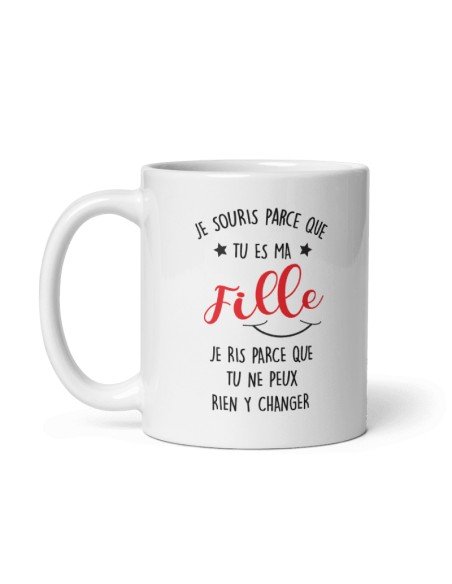 Tasse Mug Cadeau Fille Anniversaire - Je Souris Je Ris - Idée Originale Personnalisé