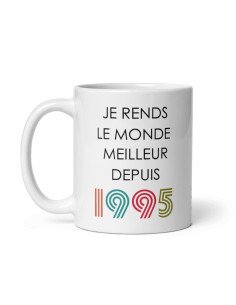 Tasse Mug Cadeau Anniversaire 30 ans Femme Homme - Je Rends le Monde Meilleur - Original Personnalisé 2