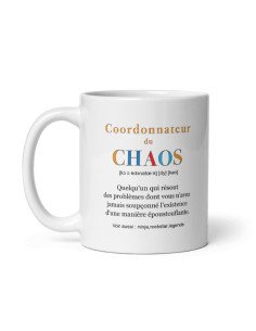 Tasse-Mug Cadeau Collègue - Coordonnateur du Chaos -Entreprise Ami Travail Nouveau Job 2