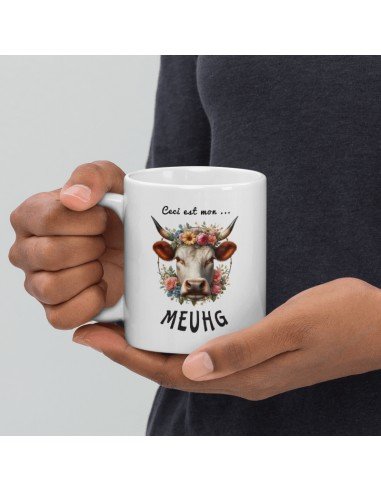 Tasse Mug Cadeau Humour  Original - Ceci est mon Meugh - Vache Amusant Rigolo Papa Maman Collègue Ami