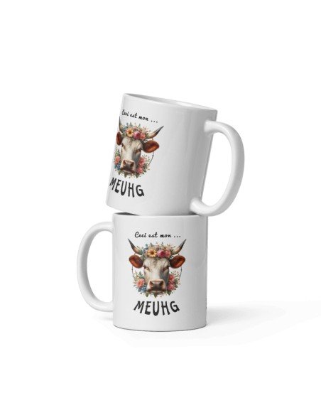 Tasse Mug Cadeau Humour  Original - Ceci est mon Meugh - Vache Amusant Rigolo Papa Maman Collègue Ami