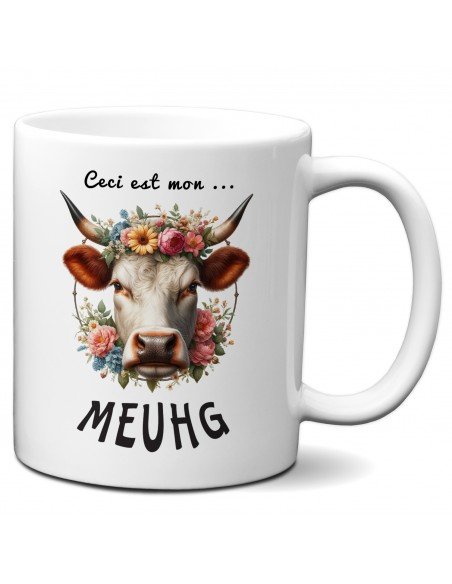 Tasse Mug Cadeau Humour  Original - Ceci est mon Meugh - Vache Amusant Rigolo Papa Maman Collègue Ami