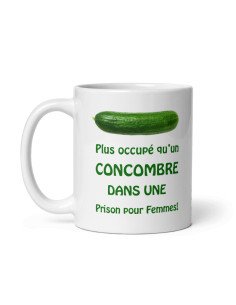 Tasse Mug Cadeau Humour  Original - Plus occupé qu'un Concombre- Amusant Rigolo Papa Maman Collègue Ami 2