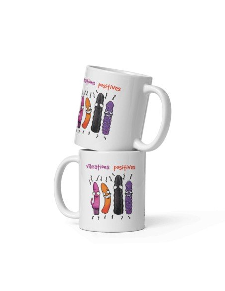 Tasse Mug Cadeau Humour  Original - Vibrations Positives - Drole Coquin Sexy Marrant Rigolo Amusant