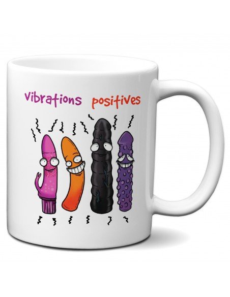 Tasse Mug Cadeau Humour  Original - Vibrations Positives - Drole Coquin Sexy Marrant Rigolo Amusant