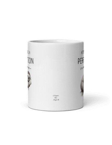 Tasse Mug Cadeau Humour  Original - Atteindre la Perfection Paresseux - Drole Rigolo Amusant Marrant