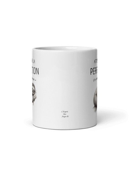 Tasse Mug Cadeau Humour  Original - Atteindre la Perfection Paresseux - Drole Rigolo Amusant Marrant