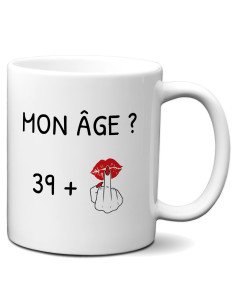 Tasse Mug 40 ans Doigt Honneur Homme Femme - Cadeau Anniversaire 40 ans Ans - Idée Cadeau Original, Humour, Drôle, Rigolo