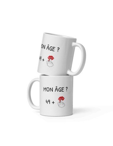 Tasse Mug 50 ans Doigt Honneur Homme Femme - Cadeau Anniversaire 50 ans Ans - Idée Cadeau Original, Humour, Drôle, Rigolo