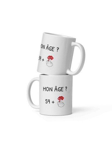 Tasse Mug 60 ans Doigt Honneur Homme Femme - Cadeau Anniversaire 60 ans Ans - Idée Cadeau Original, Humour, Drôle, Rigolo