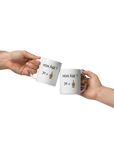 Tasse Mug 40 ans Doigt Honneur Or Homme Femme - Cadeau Anniversaire 40 ans Ans - Idée Cadeau Original, Humour, Drôle, Rigolo