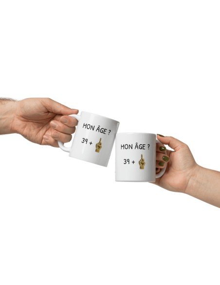 Tasse Mug 40 ans Doigt Honneur Or Homme Femme - Cadeau Anniversaire 40 ans Ans - Idée Cadeau Original, Humour, Drôle, Rigolo