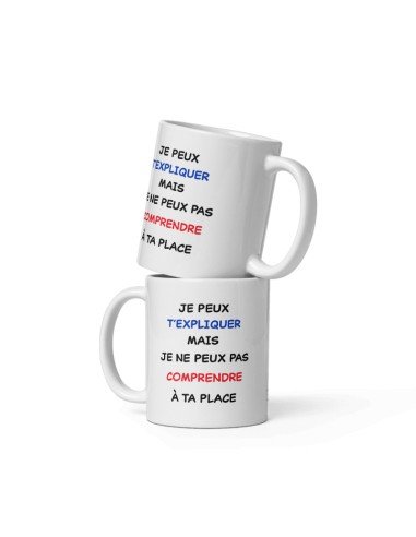 Tasse-Mug Cadeau Collègue Travail - Je peux t'expliquer- Drole Rigolo Humour Original