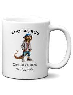 Tasse Mug Cadeau Humour  Dinosaure - Adosaurus - Drole Amusant Rigolo Anniversaire  Jeune Ado