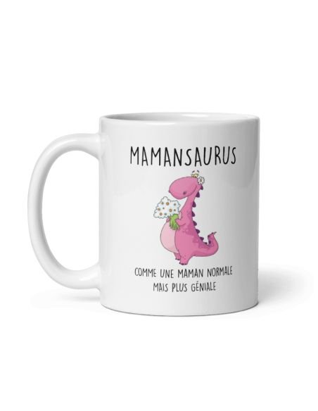 Tasse Mug Cadeau Maman Dinosaure- Mamansaurus - Original Drole Amusant Rigolo Anniversaire  Femme