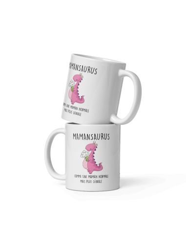 Tasse Mug Cadeau Maman Dinosaure- Mamansaurus - Original Drole Amusant Rigolo Anniversaire  Femme