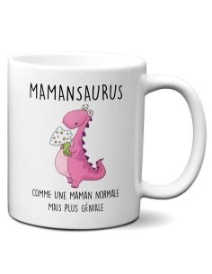 Tasse Mug Cadeau Maman Dinosaure- Mamansaurus - Original Drole Amusant Rigolo Anniversaire  Femme