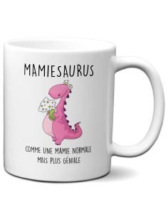 Tasse Mug Cadeau Mamie Dinosaure- Mamiesaurus - Original Drole Amusant Rigolo Anniversaire  Femme